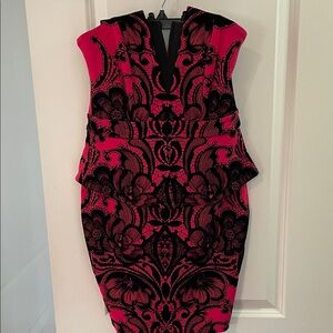 Lipsy Black and Pink Mini Dress